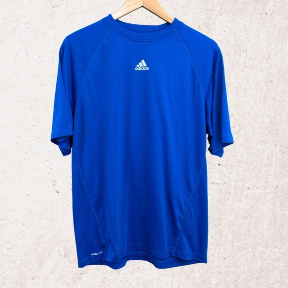 Adidas Blue Short Sleeve Tee - Picture 1 of 3